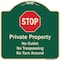 Signmission Designer Series-Private Property No Outlet No Trespassing Or Turn Around With, 18" H, G-1818-9917 A-DES-G-1818-9917 - alternate 1
